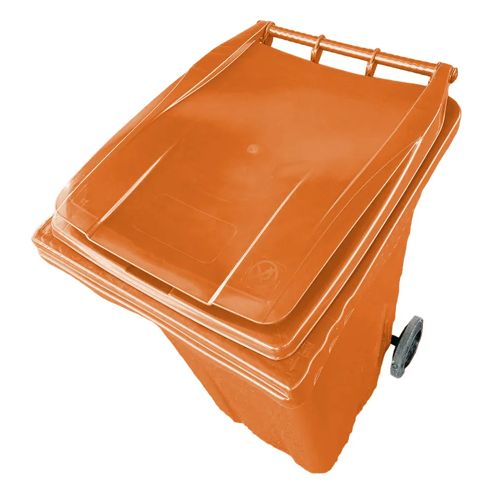 Cos HDPE pentru transportarea deseurilor 240 L pe roti (portacaliu) UNIPLAST TR