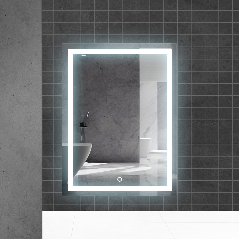 Зеркало для ванной LED 6000К (прямоугольное с ободом) 60 x 80 см IP44 UNIPLAST