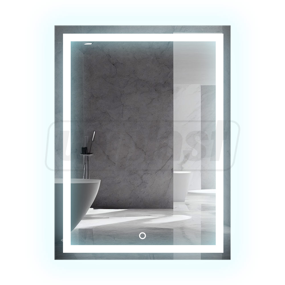 Зеркало для ванной LED 6000К (прямоугольное с ободом) 60 x 80 см IP44 UNIPLAST