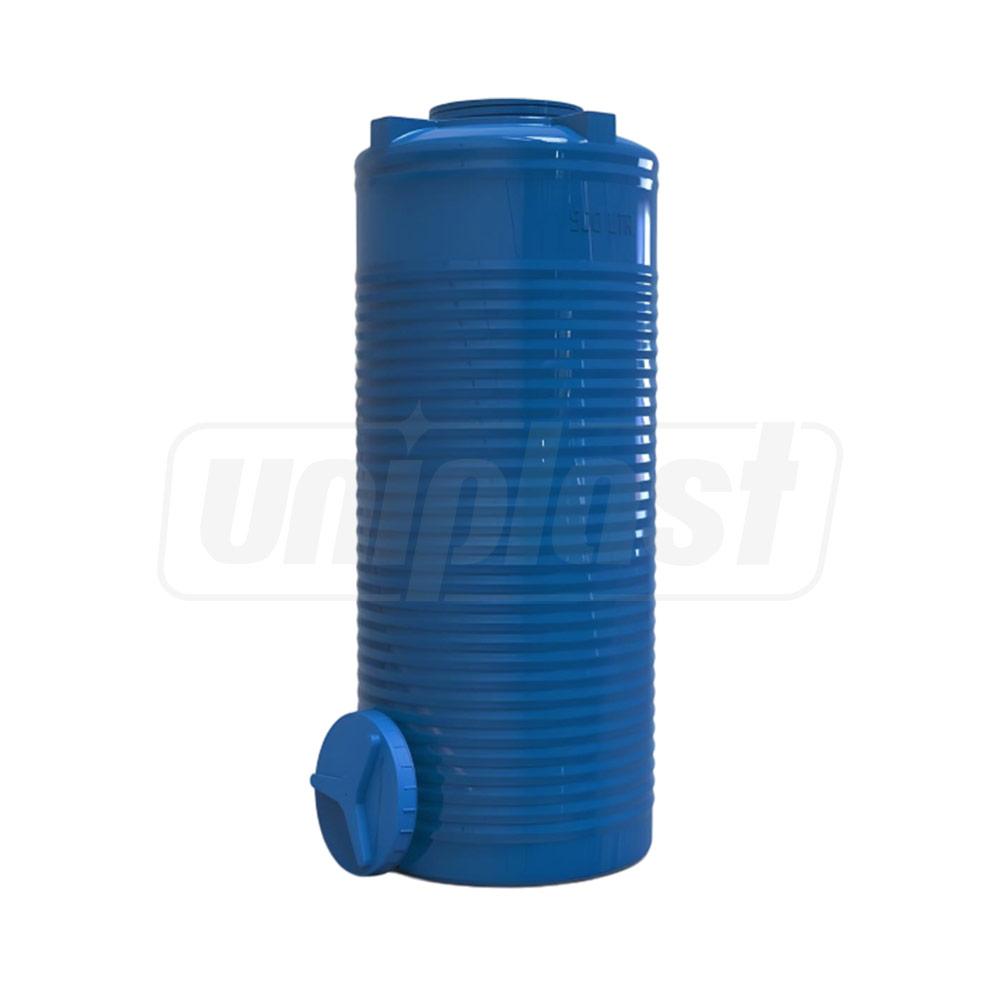 Rezervor apa 500 L vertical, ingust, oval (albastru) cu stut D. 1/2" 69x171 cm