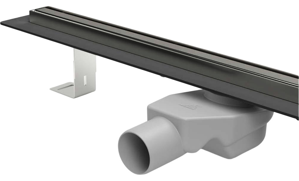 Rigola de dus lineara SLIM LINE set 1000 x 35 mm D. 50 x 90° PREMIUM BLACK CHUDEJ