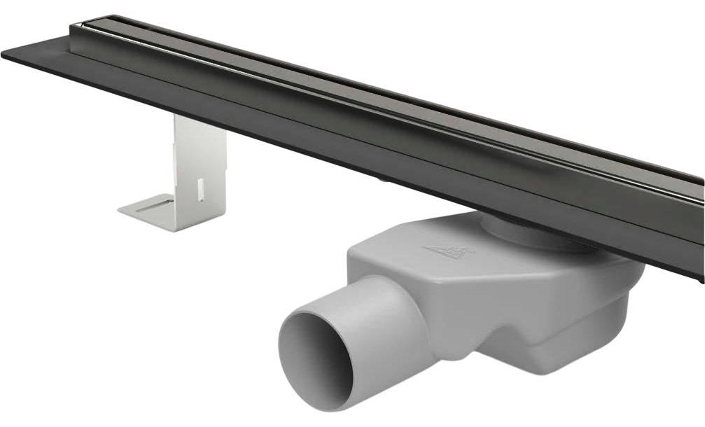 Rigola de dus lineara SLIM LINE set 1200 x 35 mm D. 50 x 90° PREMIUM BLACK  CHUDEJ
