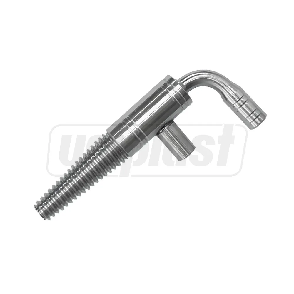 Robinet 1/2" , cu filet conic pentru montare în butoi de lemn, inox
