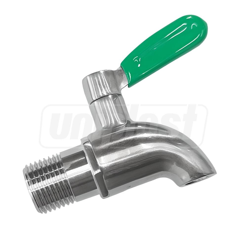 Кран 1/2",inox, для врезки в бочку из нержавейки