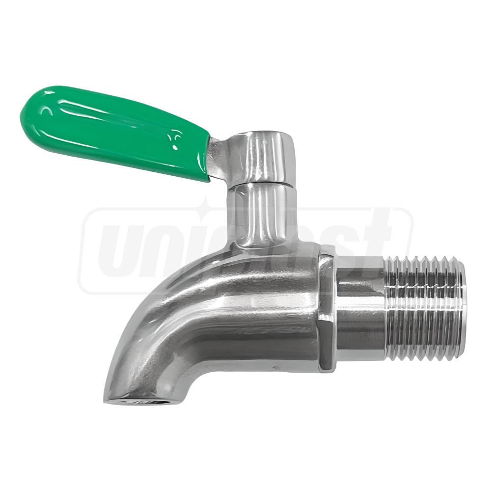 Кран 1/2",inox, для врезки в бочку из нержавейки