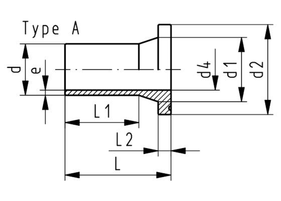 Adaptor flansa D. 50 PE100 SDR17 PEHD/PN10 +GF+