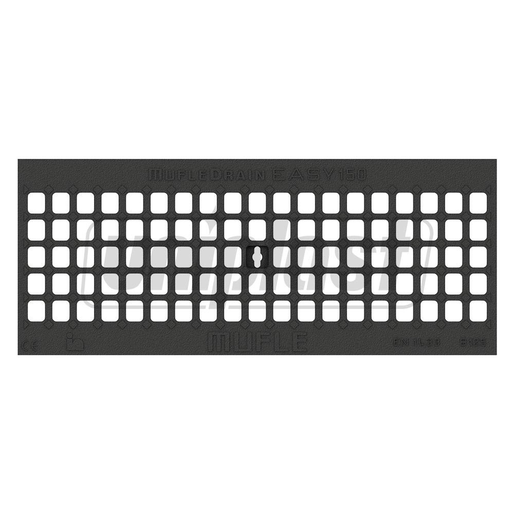 Gratar fonta canalizare cu rigola PP EASY L=1000 mm B=210 mm H=130 mm (150-100 mm) TN1433  MUFLESYSTEM