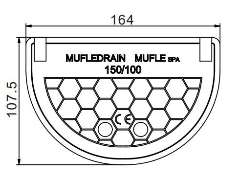 Dop pentru rigola EASY D.150 H=100 mm  MUFLESYSTEM