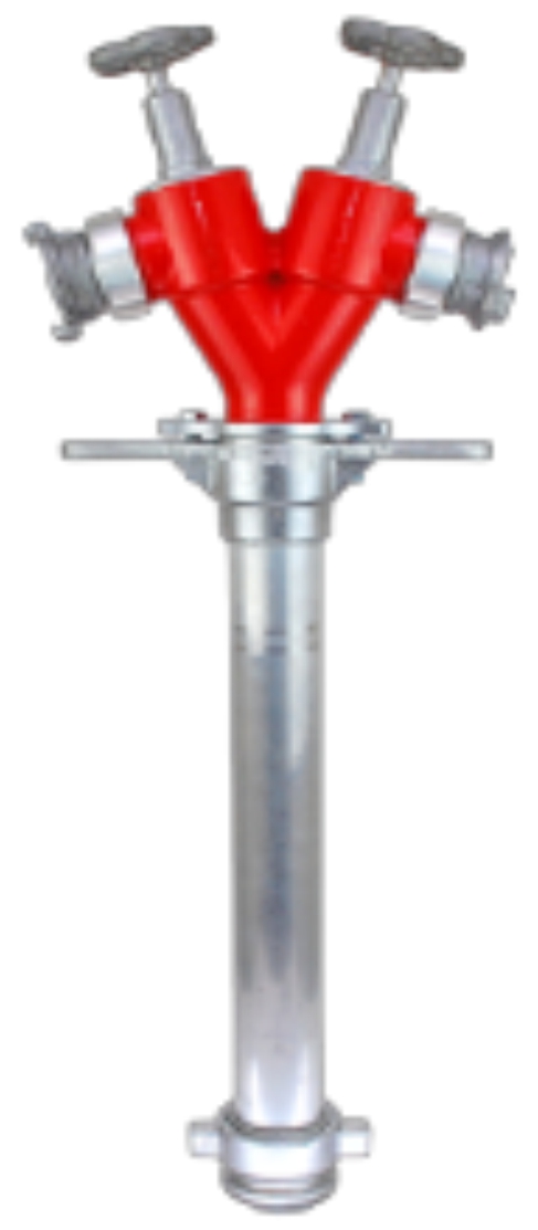 Adaptor dublu pentru hidrant antiinc D. 80 GOST 2x50