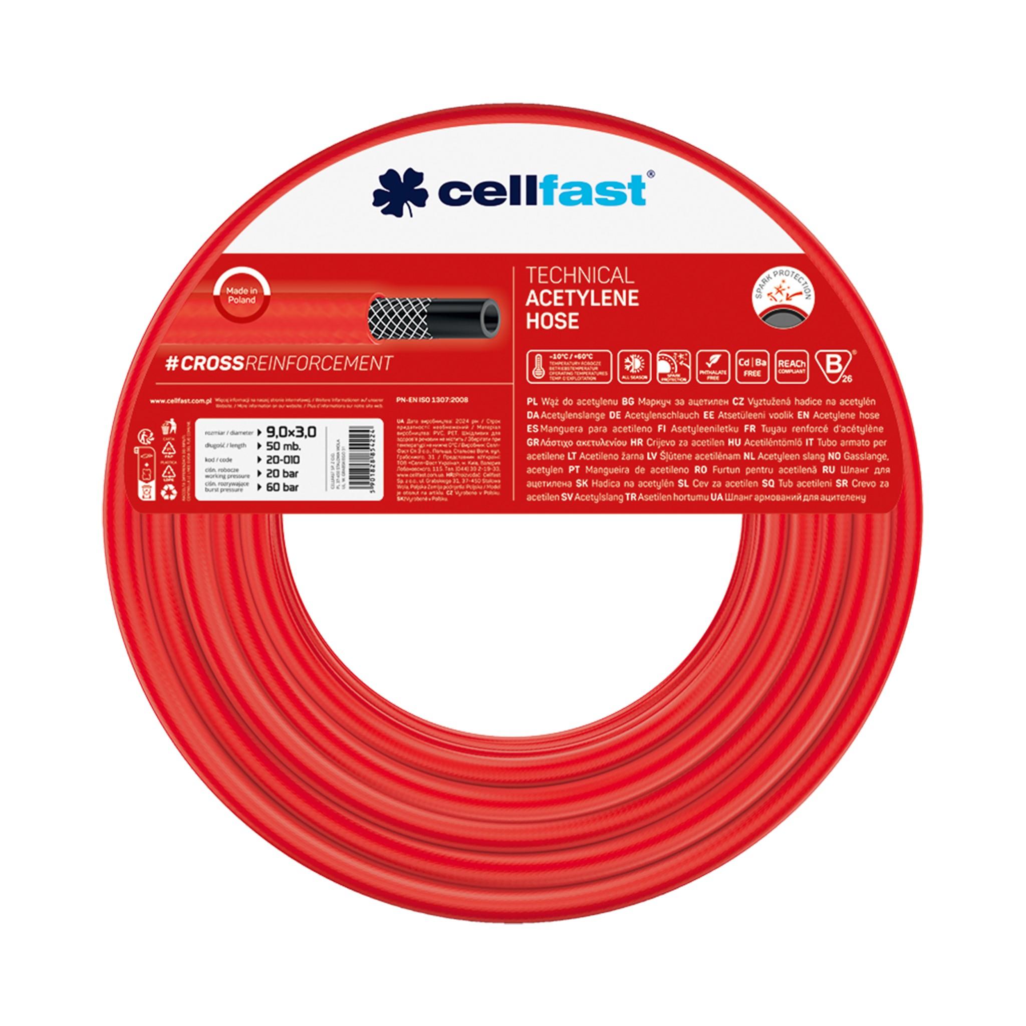 Furtun pentru acetilena D. 9x3  CELLFAST
