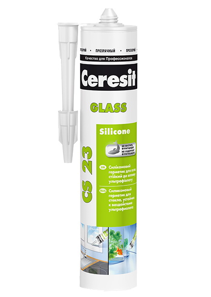 Silicon transparent 300 ml GLASS CS 23 pentru sticla  CERESIT