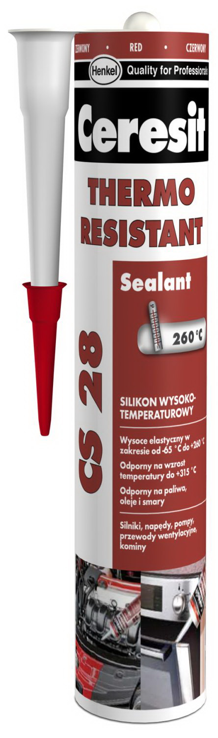 Силикон Термостойкий красный 300 мл CS28  CERESIT