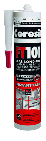 Клей-герметик серый 280 мл FT101 (95412)  CERESIT
