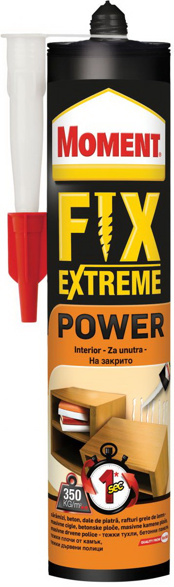 Клей монтажный Профессиональный 260 г белый без пистолета Power Fix MOMENT