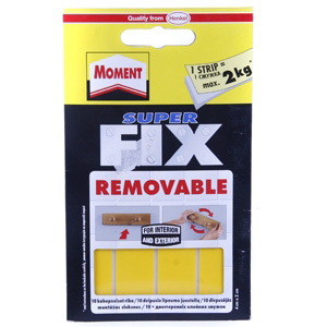Скотч двусторонний съемный 40 мм x 20 мм Fix Removable Strips  MOMENT