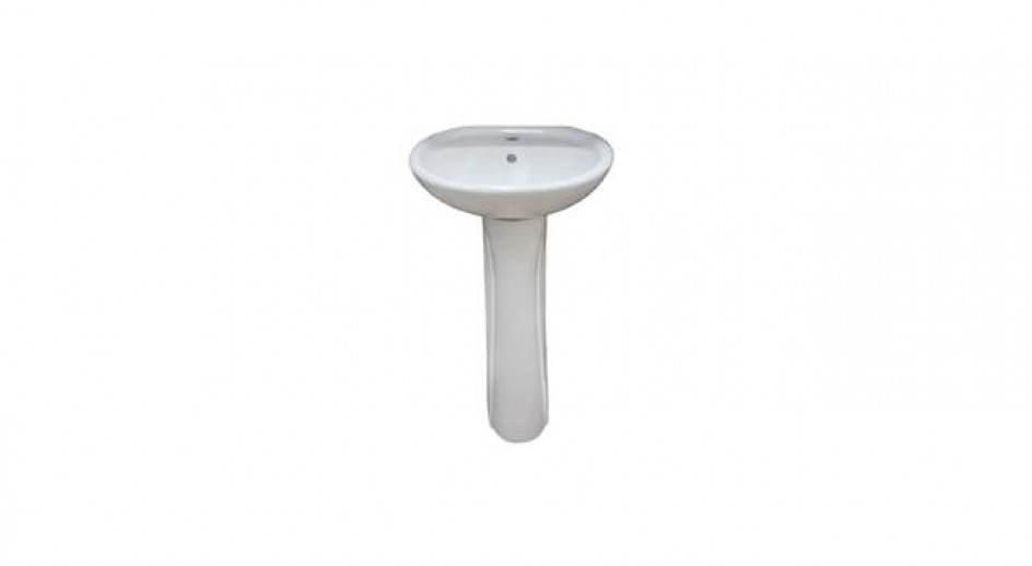 Умывальник с пьедесталом прямоугольный 48 x 41 x 85 см (7117)