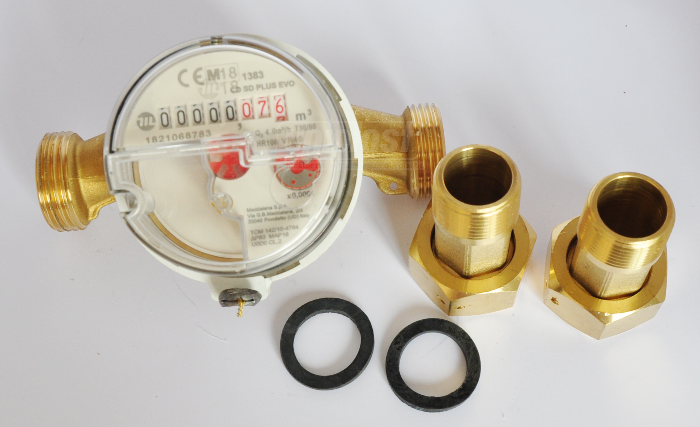 Водомер D. 20 CD SD Qn 2.5-4 м³/ч для горячей воды  MADDALENA