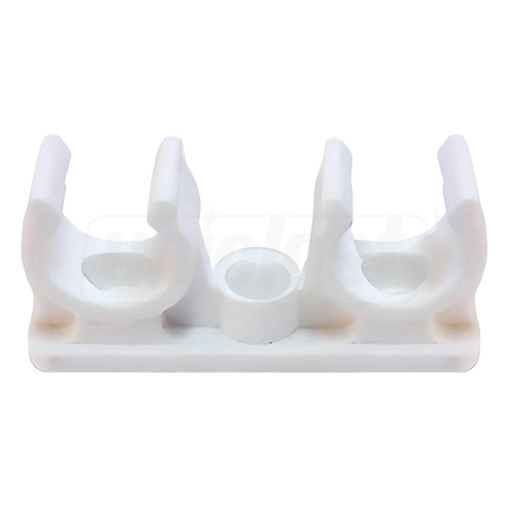 Clema dubla PEX D. 16 (alb)