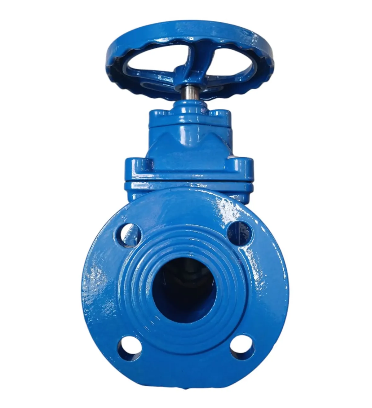 Задвижка чугунная D. 50 PN16 обрезиненный клин DIN3352-F4 (L=150 мм) (4 отверстия)  UNV