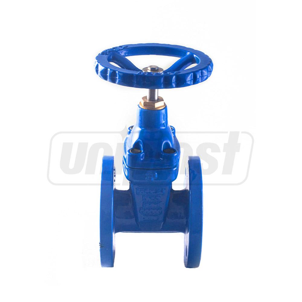 Задвижка чугунная D. 65 PN16 обрезиненный клин DIN3352-F4 (L=170 мм) (4 отверстия)  UNV