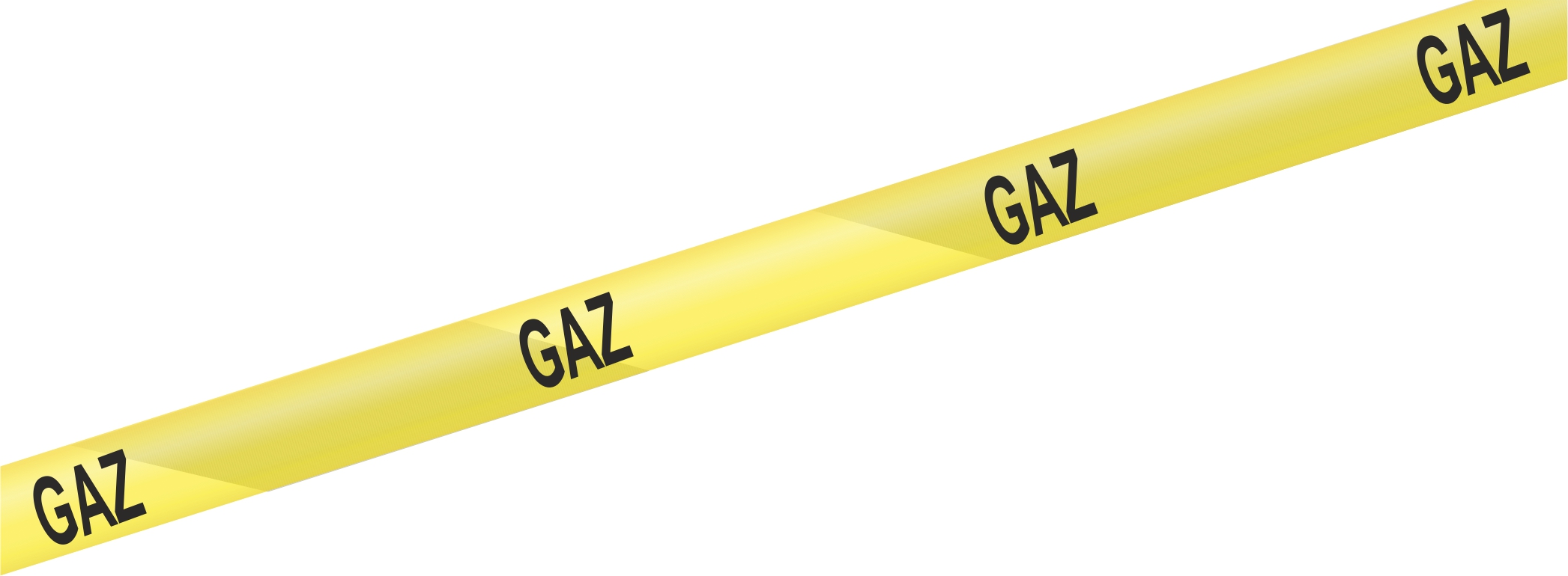 Лента сигнальная П/Э "GAZ" желтая