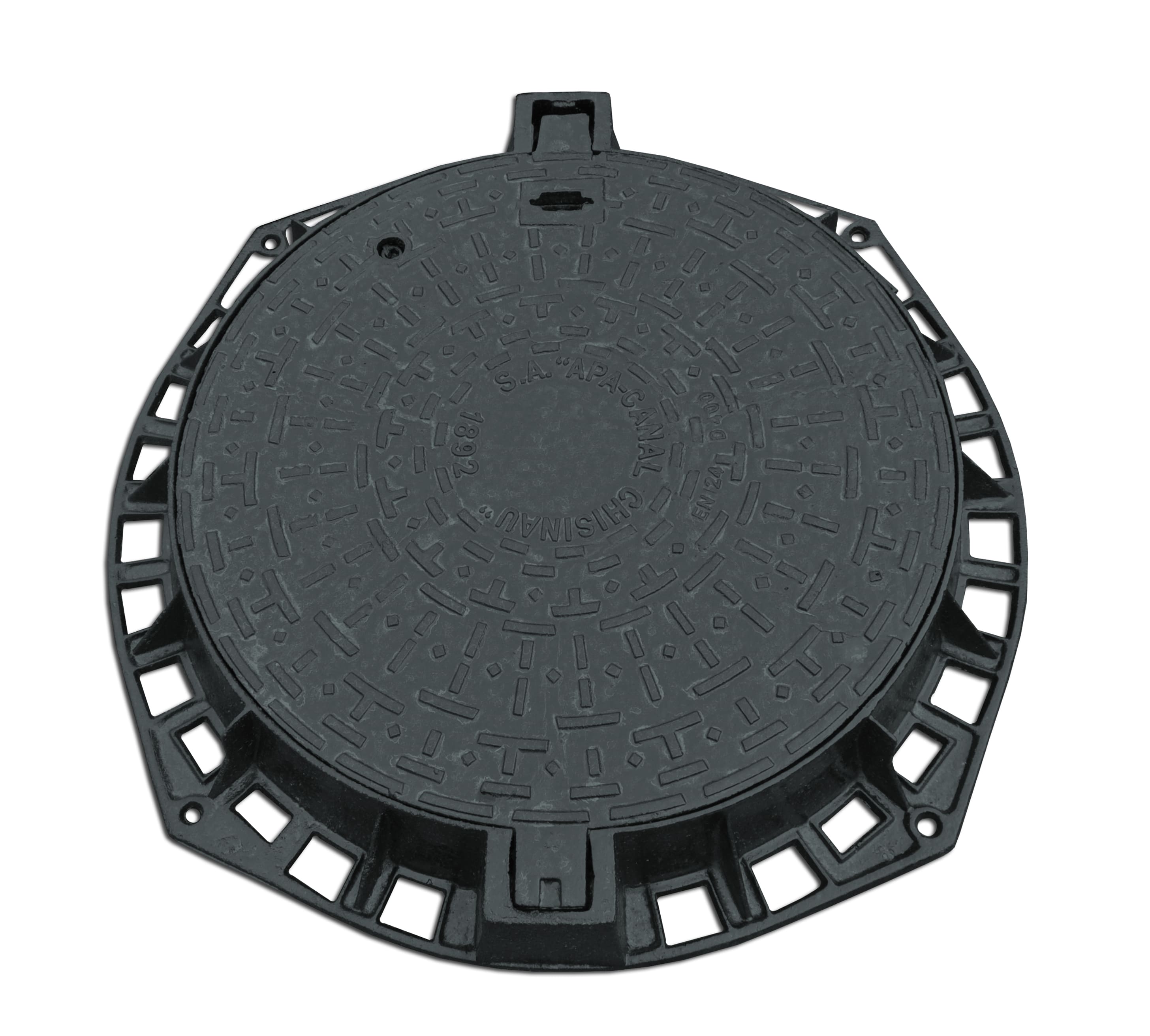 Capac din fonta D.600 EN-124 D400 54 kg cu lacat N (640x850x100 mm)