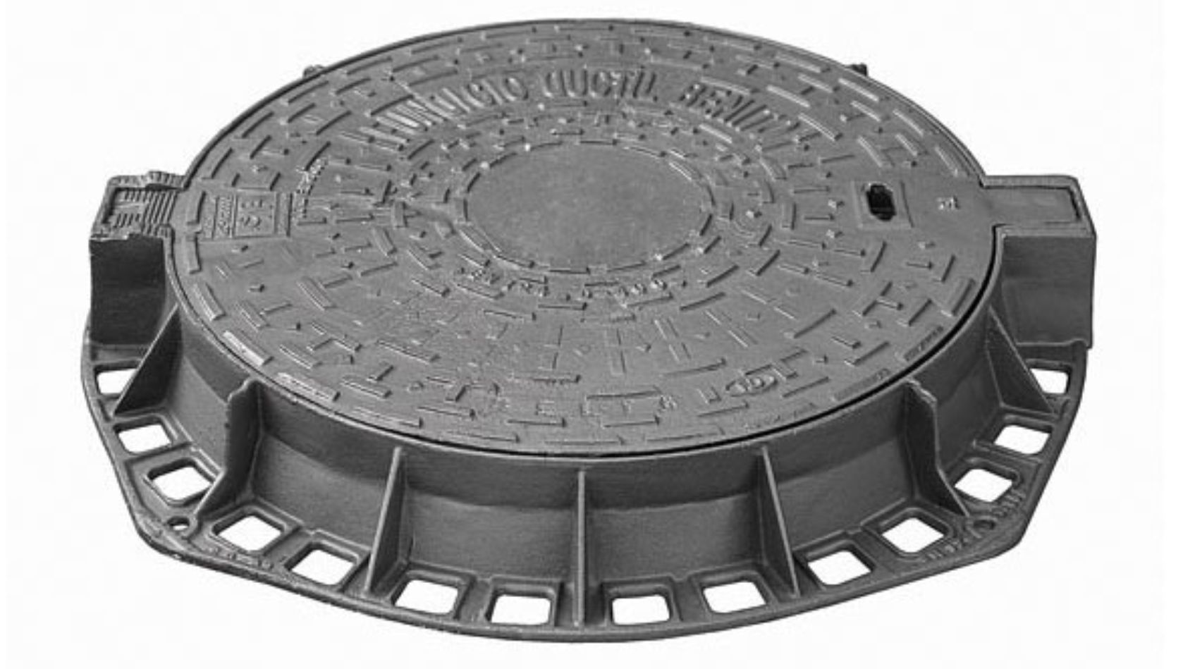 Capac din fonta D.600 EN-124 D400 54 kg cu lacat N (640x850x100 mm)