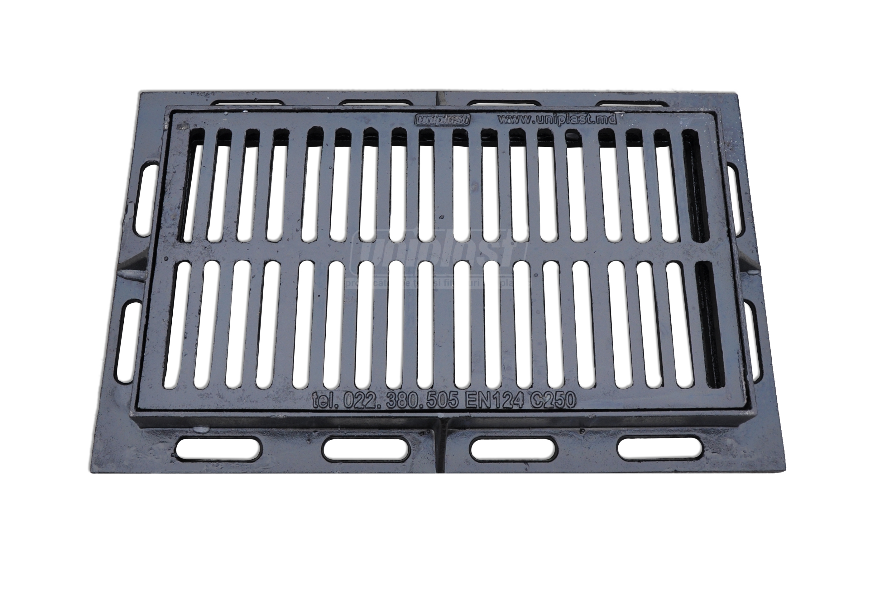 Gratar fonta canalizare 450x750x50 mm EN124 C250 (650x350x70x40 kg)