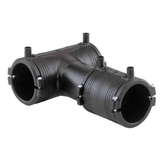 Тройник e/f переходной D.125 x 90 с выходом e/f (муфта) PE100 SDR11 - KIT  +GF+