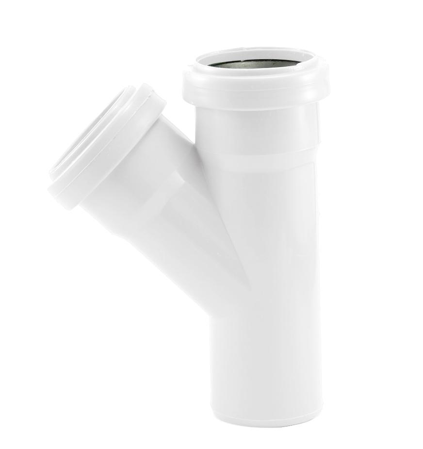 Тройник ПП D. 32 x 32 / 45° (белый)  INSTALPLAST
