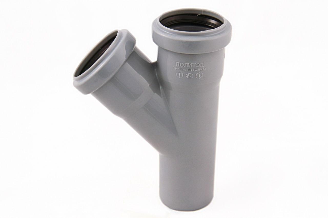 Тройник ПП D. 40 x 40 / 45° (серый)  TP/PS