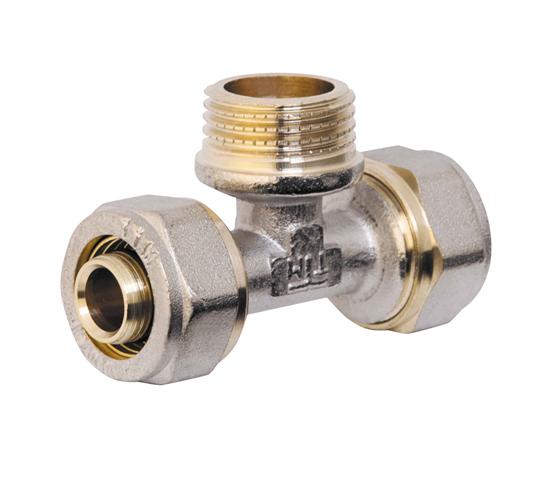 Тройник D. 16 x 3/4" П x 16 металлопласт  KTM