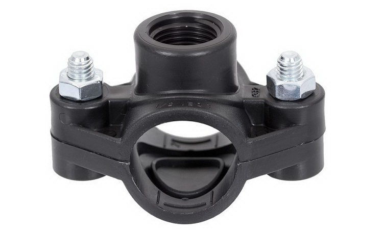 Piesa bransare teava PEHD D. 25 x 3/4" / 12.5 A cu 2 suruburi SAB