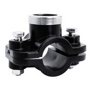 Piesa bransare teava PEHD D. 40 x 1/2" / 16 A cu 2 suruburi, cu inel (reinfor.) SAB