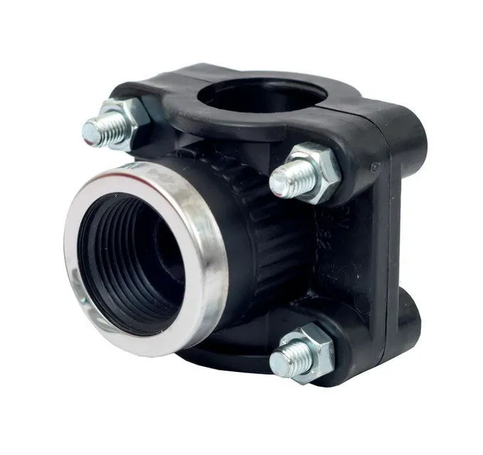 Piesa bransare teava PEHD D. 63 x 1.1/4" / 16 A cu 4 suruburi, cu inel SAB