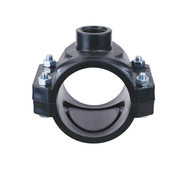 Piesa bransare teava PEHD D. 63 x 1/2" / 10 A cu 4 suruburi SAB