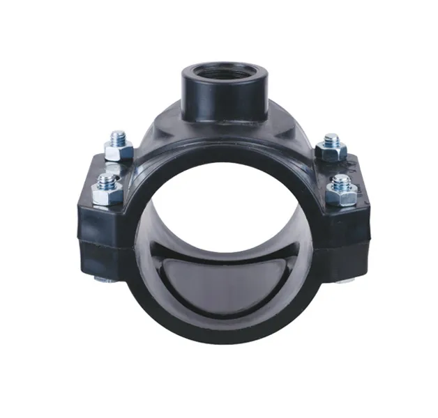 Piesa bransare teava PEHD D. 90 x 1.1/4" / 10 A cu 4 suruburi SAB