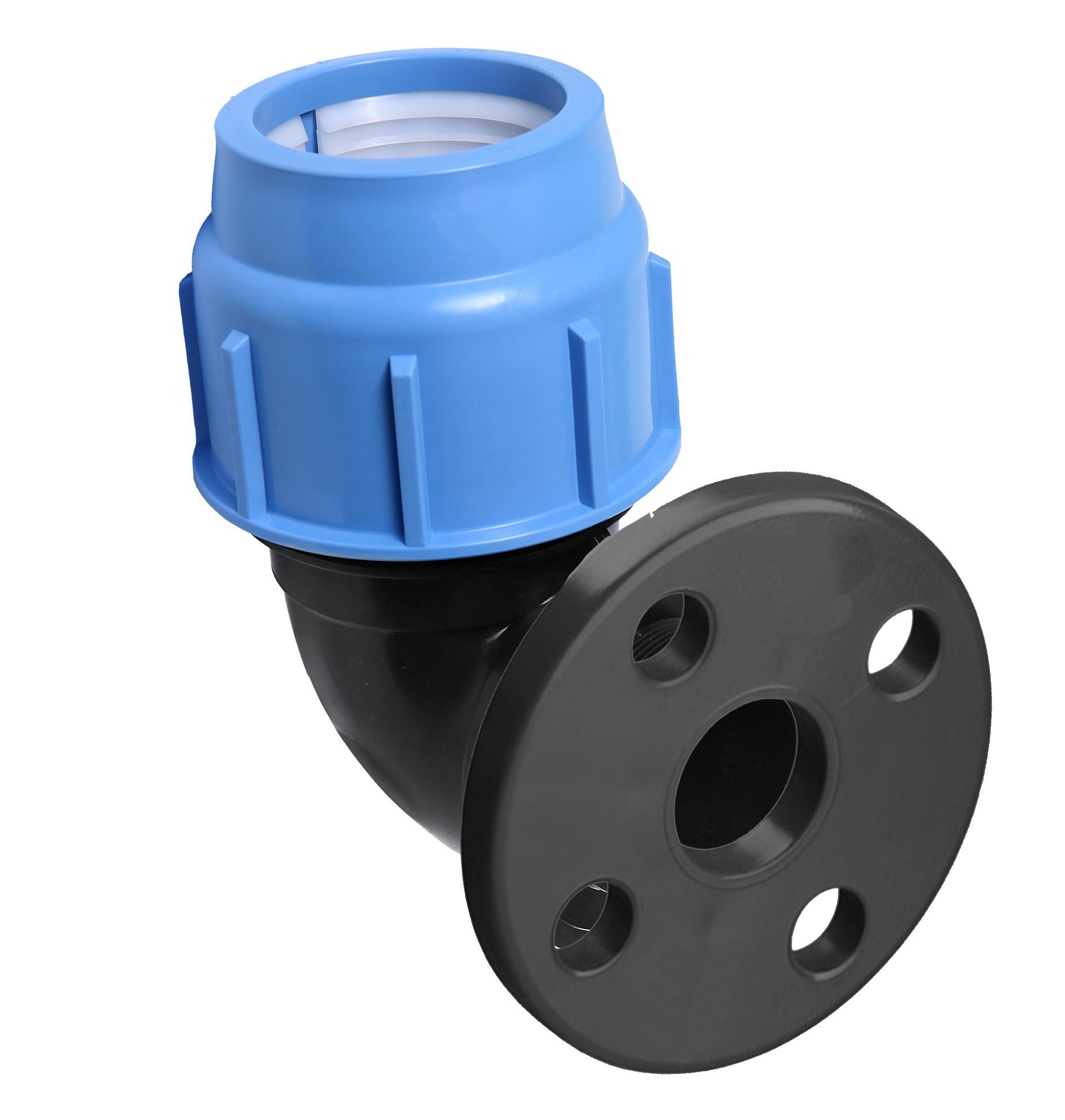 Cot compresiune cu flansa D. 75 x 3" / 16  PLASTICA ALFA