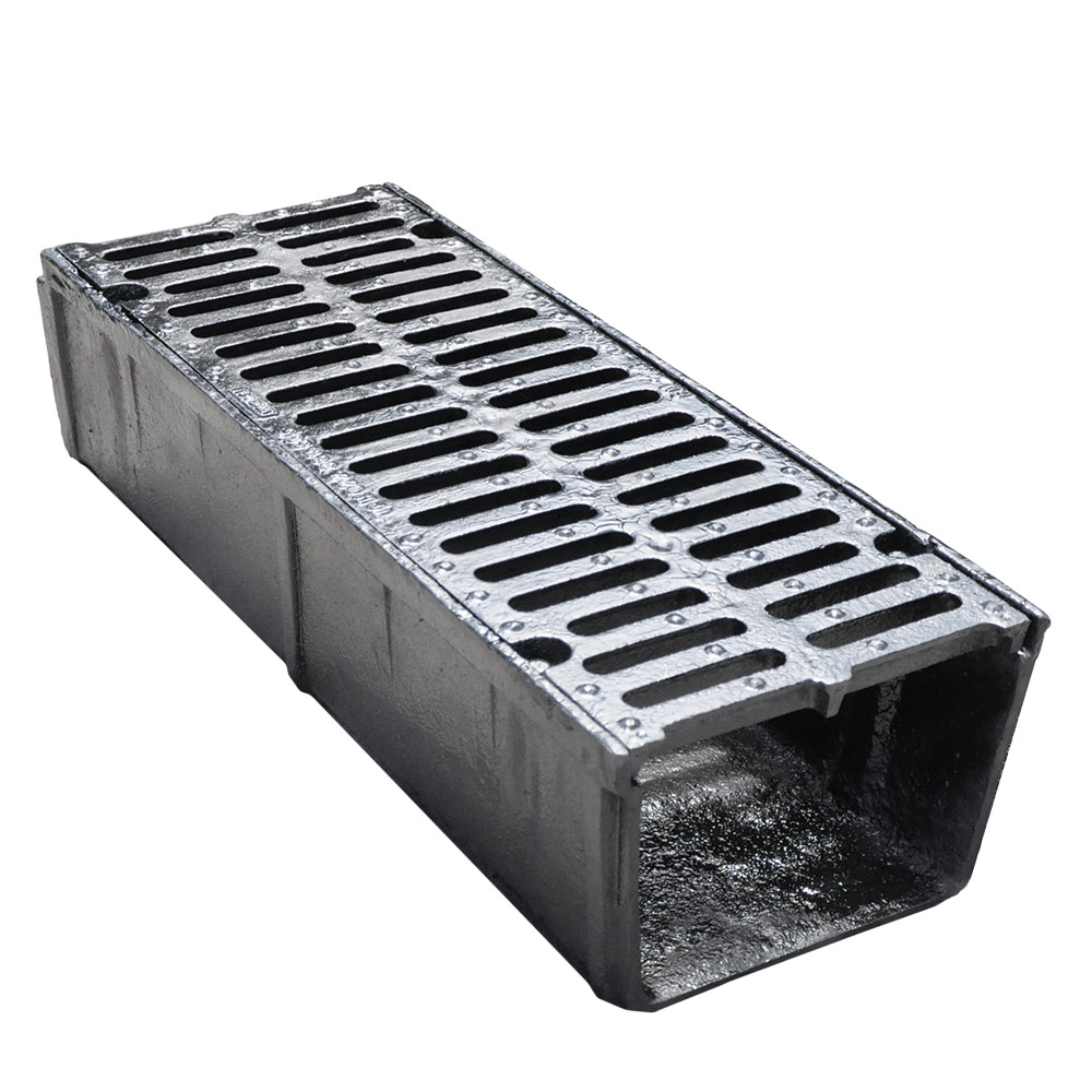 Gratar fonta canalizare cu rigola 750x300x190 mm 41 kg EN124 D400