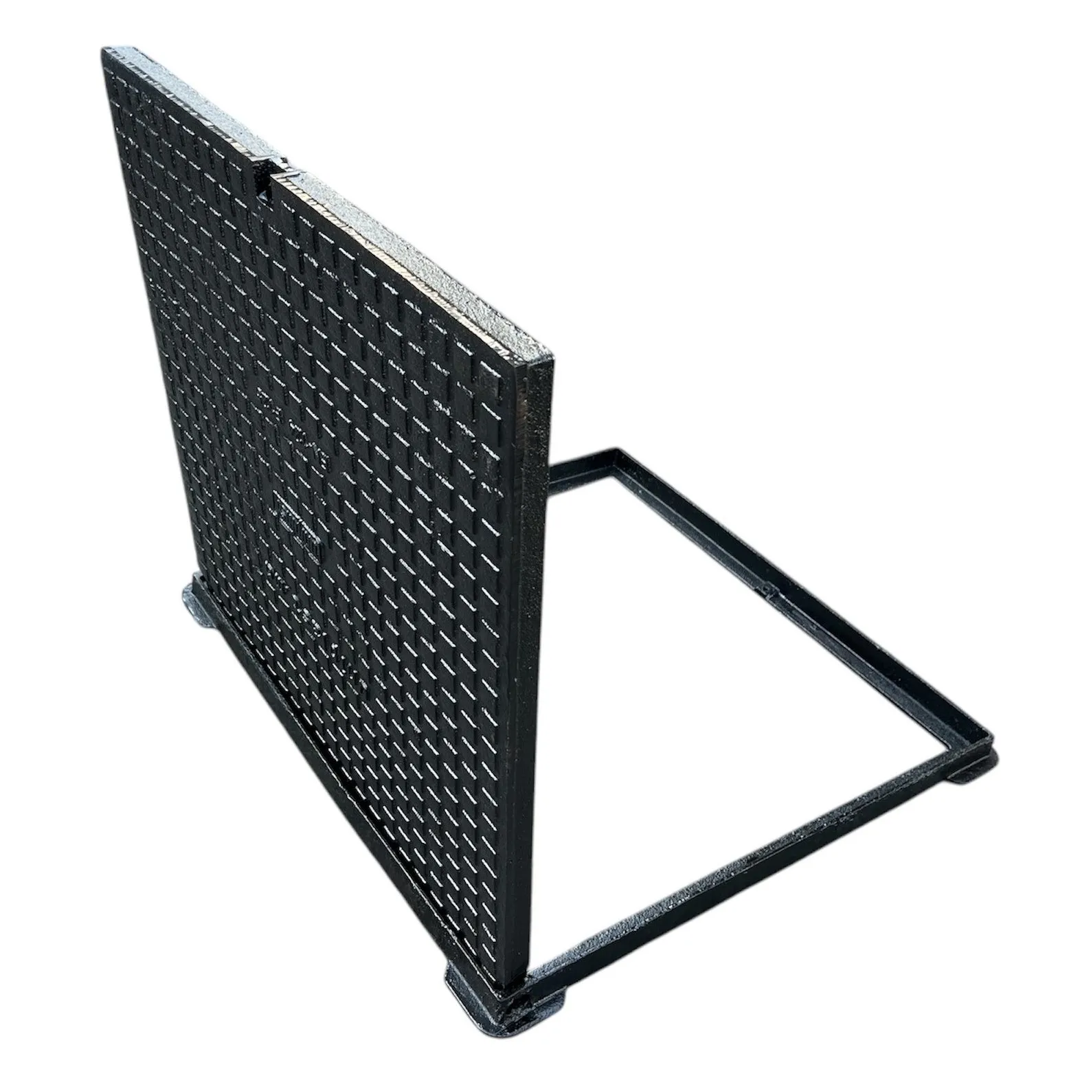 Capac cu rama patrata din fonta 700x700 mm EN124 B125 (730 x 730 mm, H=37 mm)