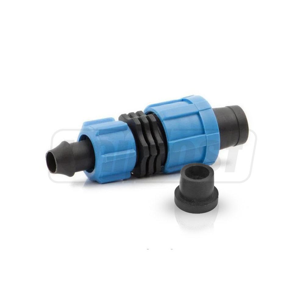 Коннектор PE + лента D. 17 (c резинкой (T) и гайкой)  UNITAPE