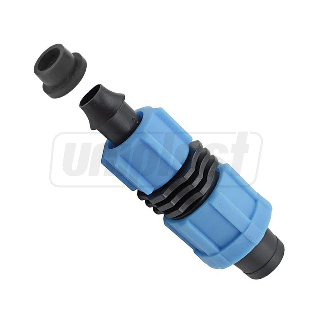 Коннектор PE + лента D. 17 (c резинкой (T) и гайкой)  UNITAPE