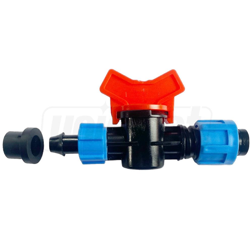 Robinet cilindric PE + banda D. 17 (cu garnitura (T) si piulita)  UNITAPE