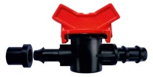 Кран цилиндрический PE + трубка D. 16 (с резинкой (T))  UNITAPE