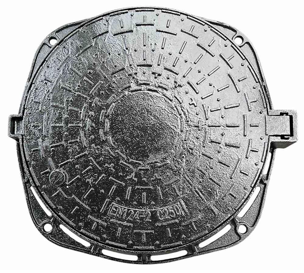 Capac din fonta D.600 EN-124 C250 38 kg cu lacat N (630x805x90 mm)