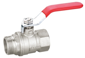 Кран шаровый D. 1.1/2" П/М ручка/л PN25