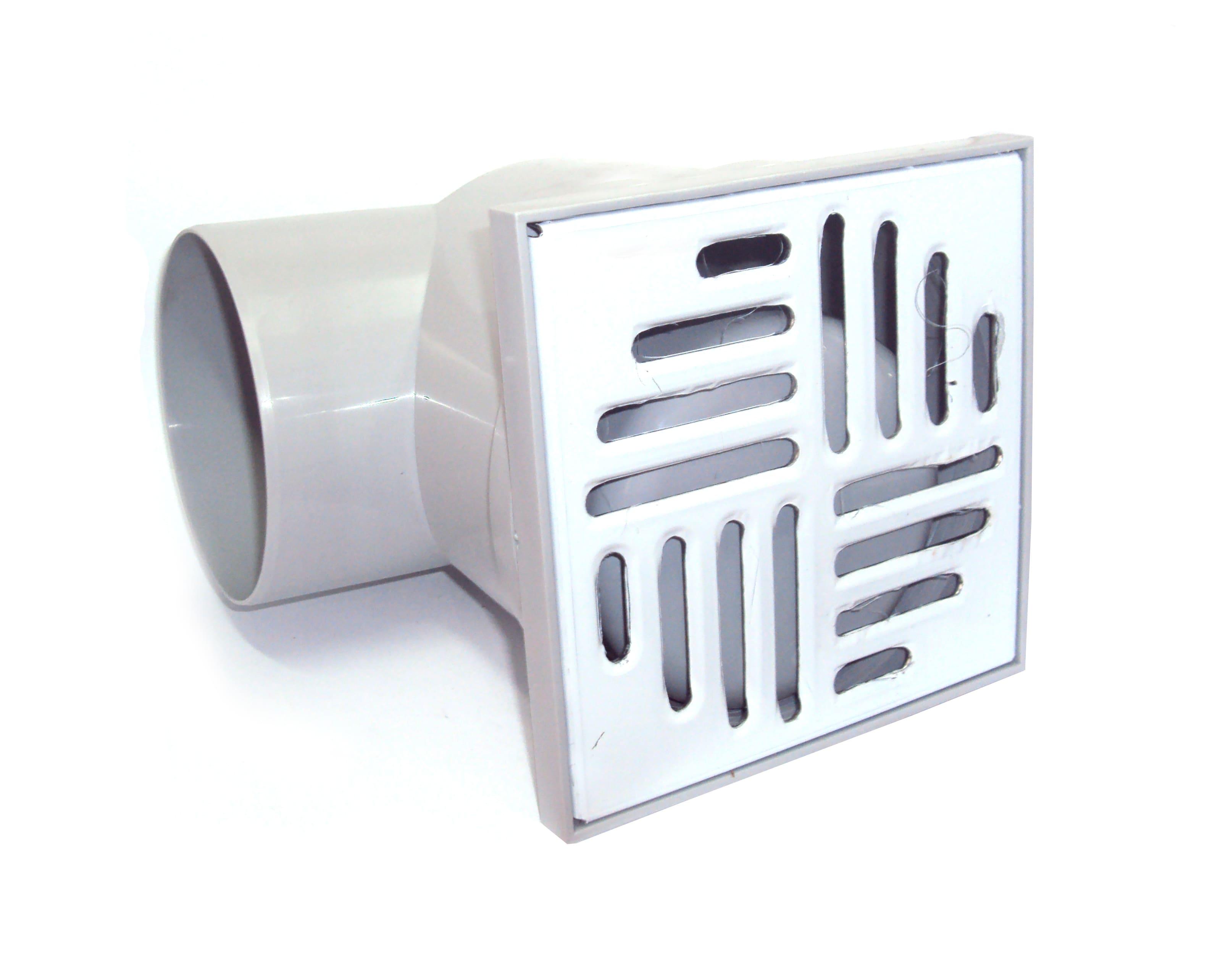 Sifon de pardoseala PP D.110 x 90° orizontal (gri) cu grila inox (150 x 150 x 195 mm) 2167 ZMM MAXPOL