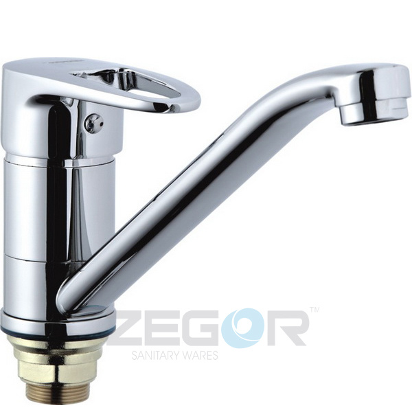 Baterie bucatarie PED A180 (PED4-A) cu piulita, cartus D. 40, L=25 cm (alama)  ZEGOR