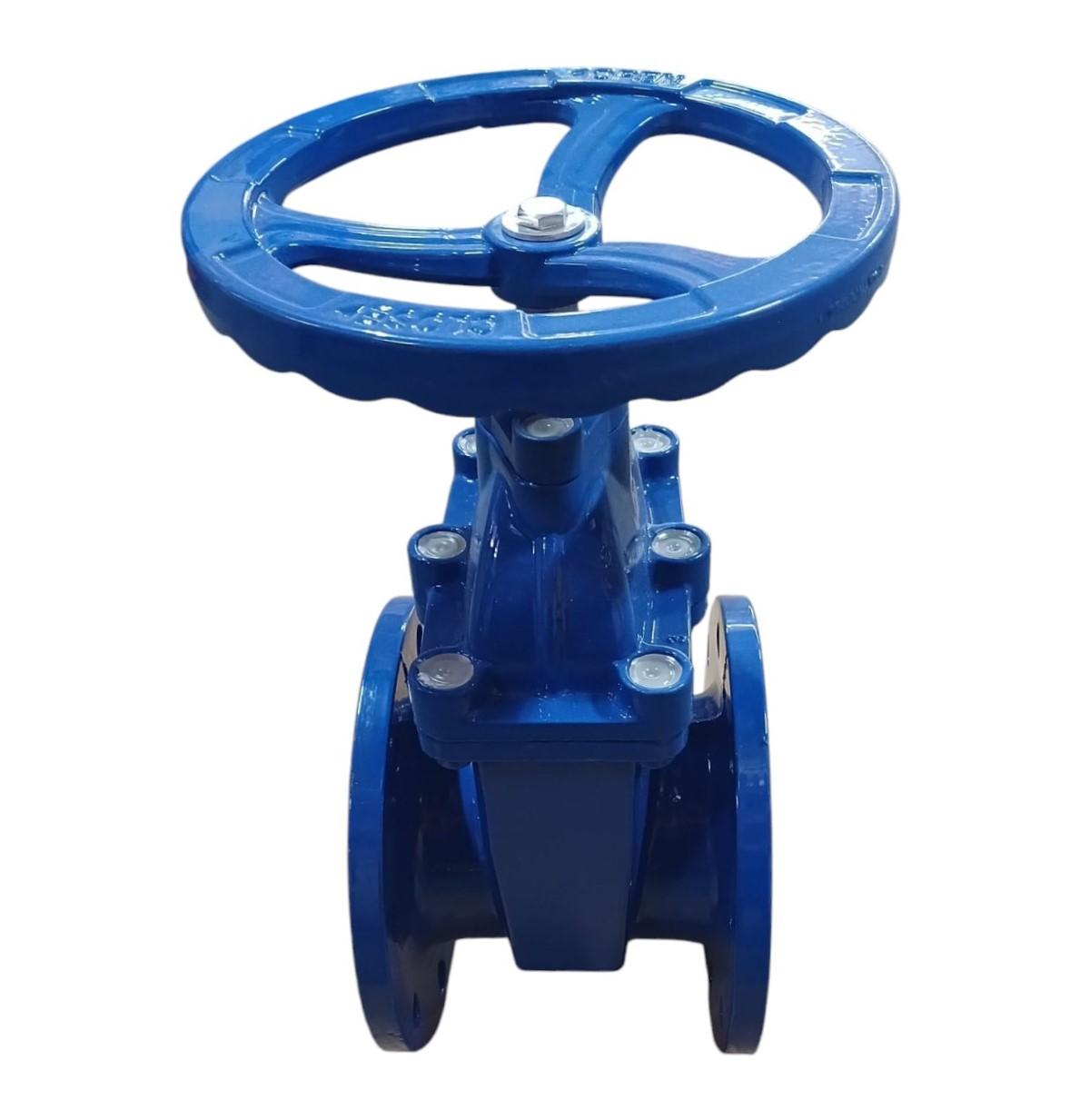 Задвижка чугунная D.125 PN16 обрезиненный клин DIN3352-F4 (L=200 мм) (8 отверстий)  UNV