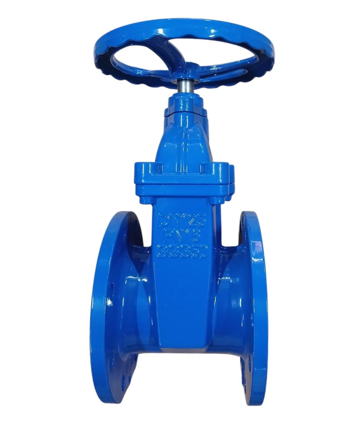 Задвижка чугунная D.125 PN16 обрезиненный клин DIN3352-F4 (L=200 мм) (8 отверстий)  UNV